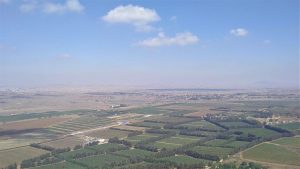 View from the Golan Heights in the direction of Syria