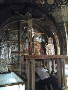 Golgatha, spot of the crucifixion, in the Church of the Holy Sepulchre