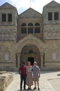 Exterior of the church of Mount Tabor.